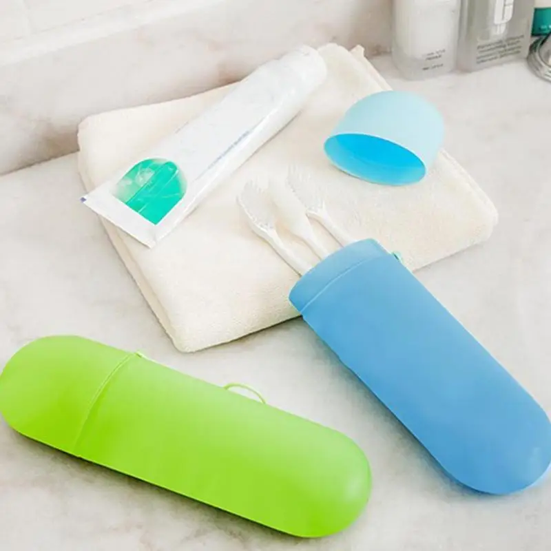 Portable Toothbrush Holder Case Candy Colors Travel Toothpaste Protect Box