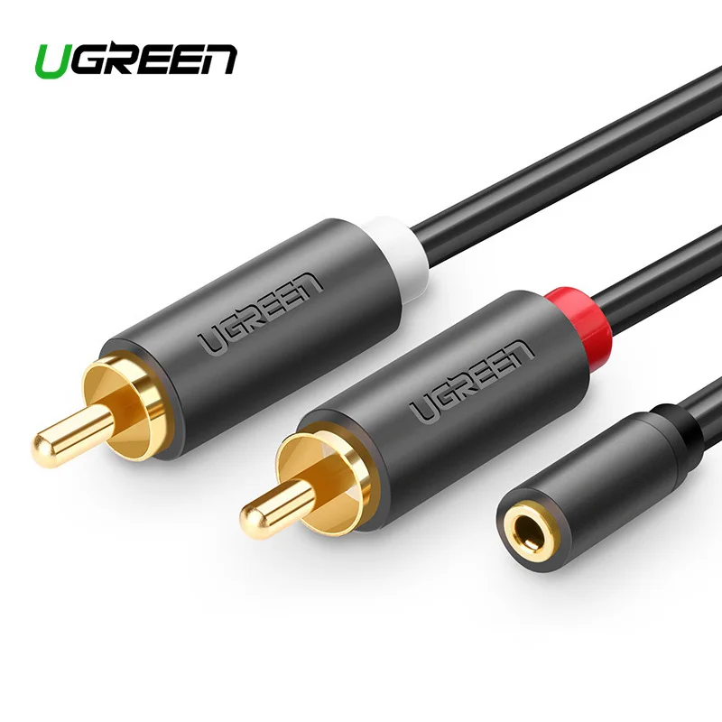 Аудиокабель Ugreen 3 5 мм мама-RCA папа AV стерео Кабо для DVD VCD звуковой системы
