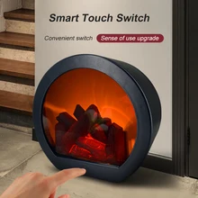 

LED Fireplace Lantern Simulation Flame USB Rechargeable Waterproof Lamp Effect Light with Touch Switch for Home Corridor Decor