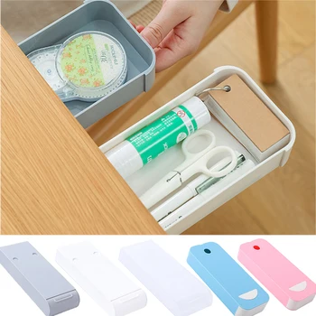 

Under Desk Drawer Organizer Hidden Table Stationery Sticky Storage Under Paste Plastic Desk Organizer Storage Desk Drawer Divide