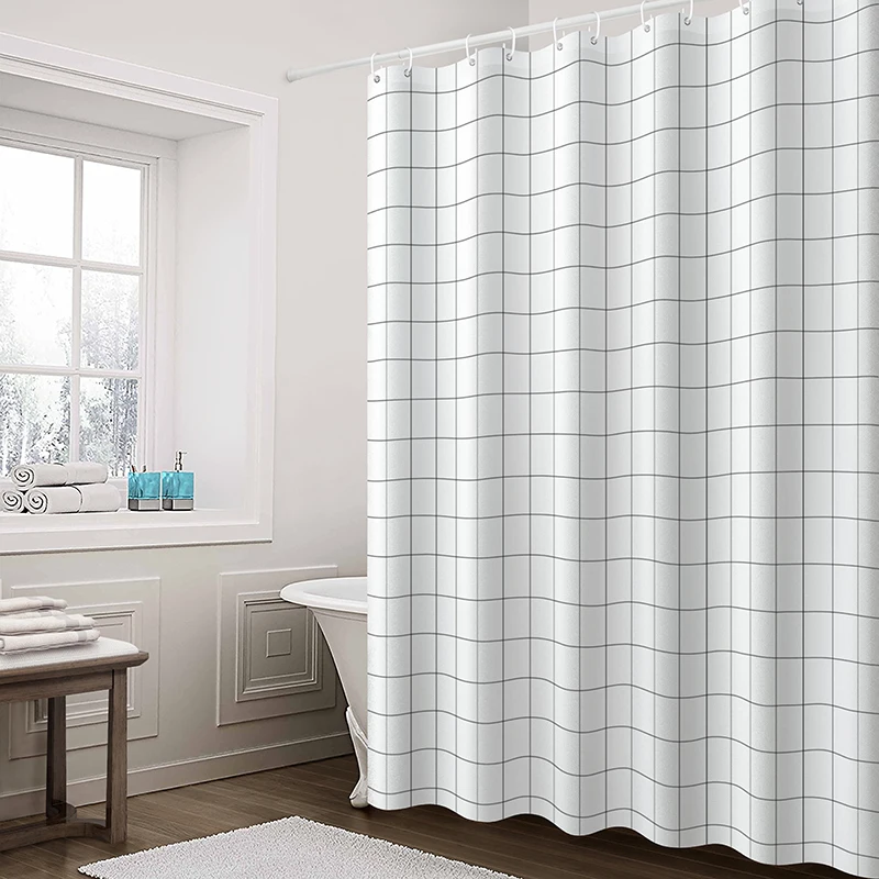 

Bathroom Closure Shower Curtain Set No-hole Waterproof Cloth Shower Bathroom Hanging Curtain Accessories Thickened Curtain Bar