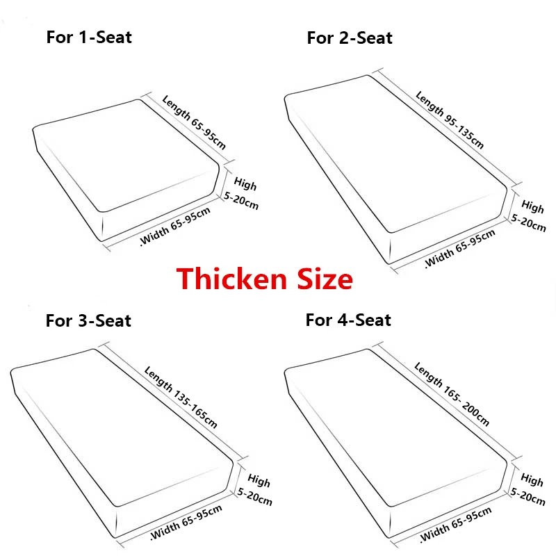 Jacquard Sofa Seat Cushion Covers Stretch Couch Cover For Living Room Sofa Slipcovers Removable Washable Furniture Protector 1PC 3