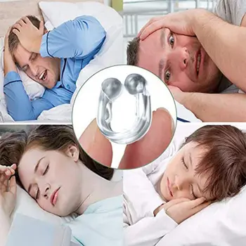 

Newly Houehold Healty Care Practical Durable Mini Snore Stopper Portable Durable Nose Clip PVC Box With Mirror