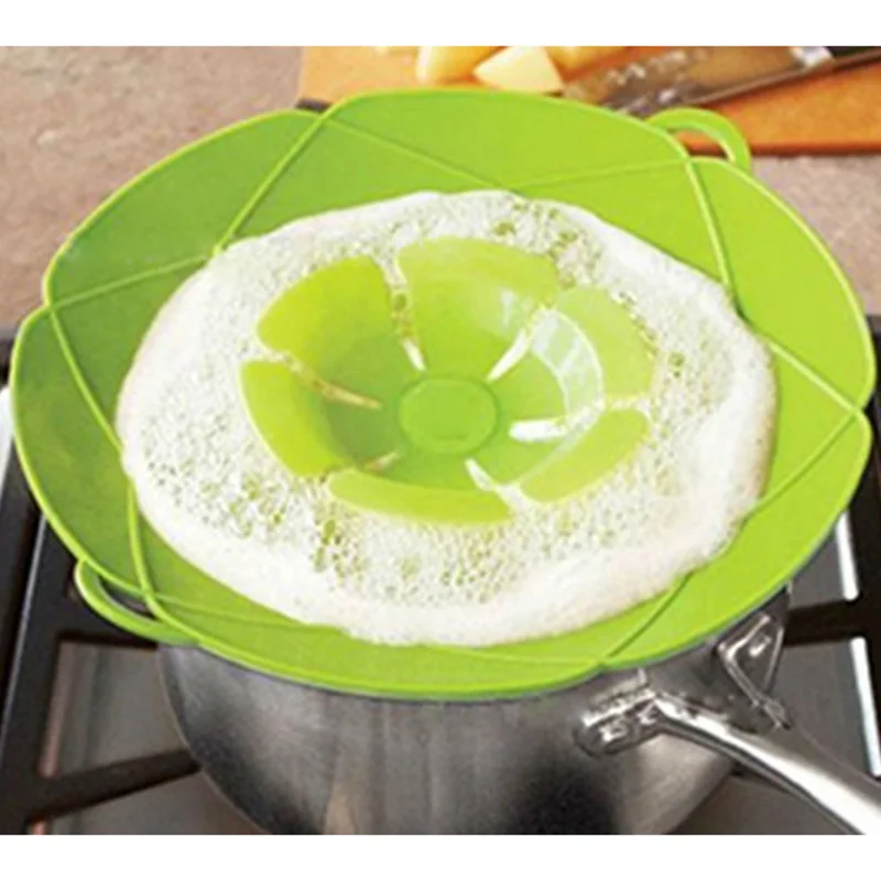 

Silicone Lid 3D Flower Spill Stopper Cover Multi-function Splash Lids Pot Pan Anti-overflow Lid Kitchen Accessorice Cooking Tool