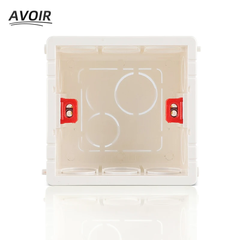 Avoir 86 Type Dark Installation Wire Box Wall Socket Mounting Box 86mm*86mm*40mm Recessed Junction Box Plastic Red White Blue