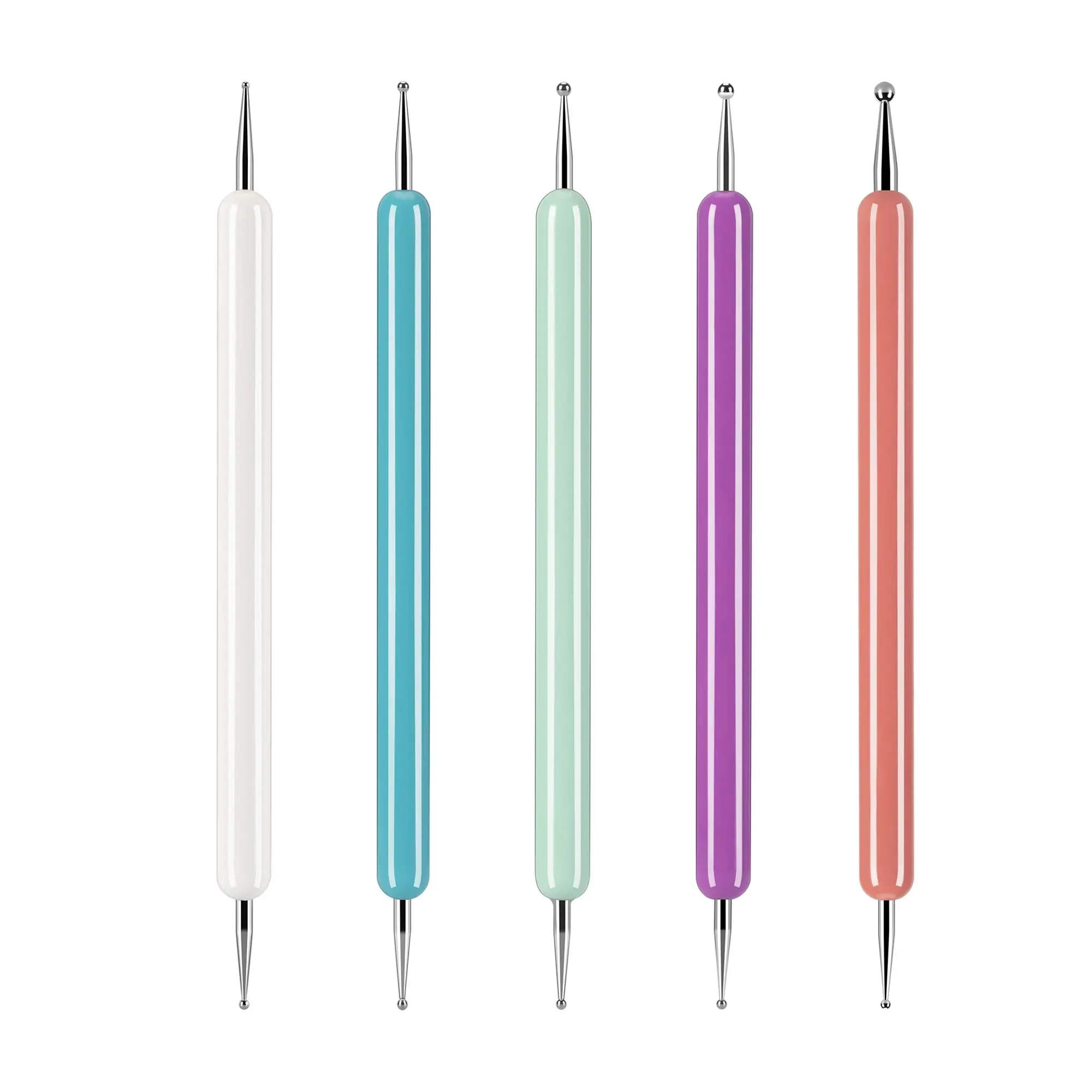 Nail Art Pen Nail Art Tools 5 Pcs Nail Dotting Pen Tool Set Nail Polish Paint Manicure Dot Art Tool Set Dual-Ended Art Point Drill