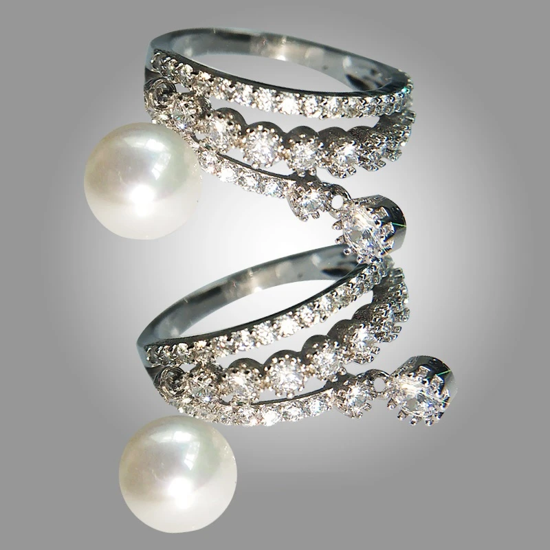 Женское многослойное кольцо с искусственным жемчугом модные вечерние ювелирные