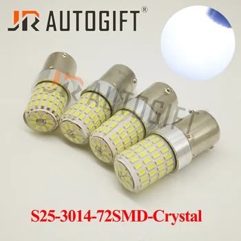 

2X Super Bright Car LED Silica S25 3014 72 smd 1156 1157 BA15S BAY15D 12-24V Turn Signal Light Reverse Parking Bulb car styling