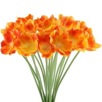 

20Pcs PU Artificial pies Flowers Fake Wedding Bouquet Arrangements for Home Kitchen Centerpieces Decorations