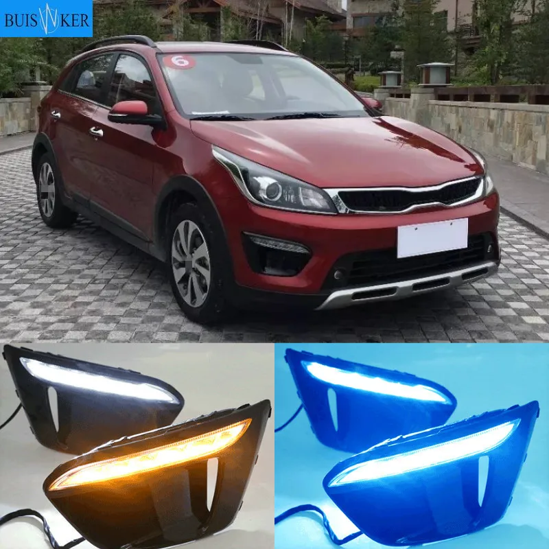 Дневные ходовые огни для KIA RIO X-Line 2018 12 В дневные подсветка автомобиля супер яркие