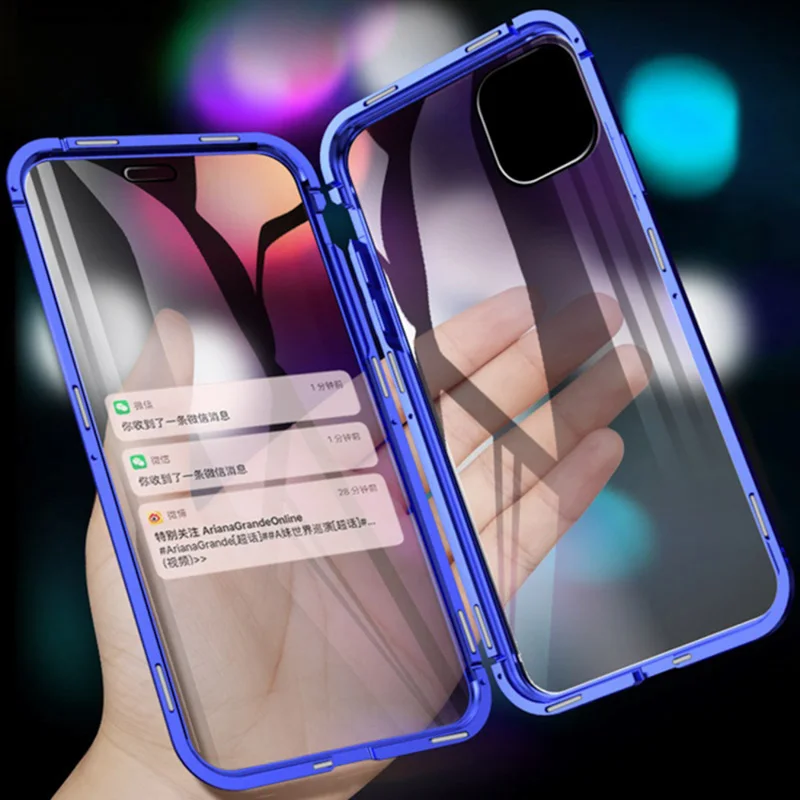 

Magnetic Case For iPhone 11 Pro Max XR XS X Case 360 Metal Tempered Glass Magnet Cover For iPhone 7 8 Plus iPhone11 Cases Capa