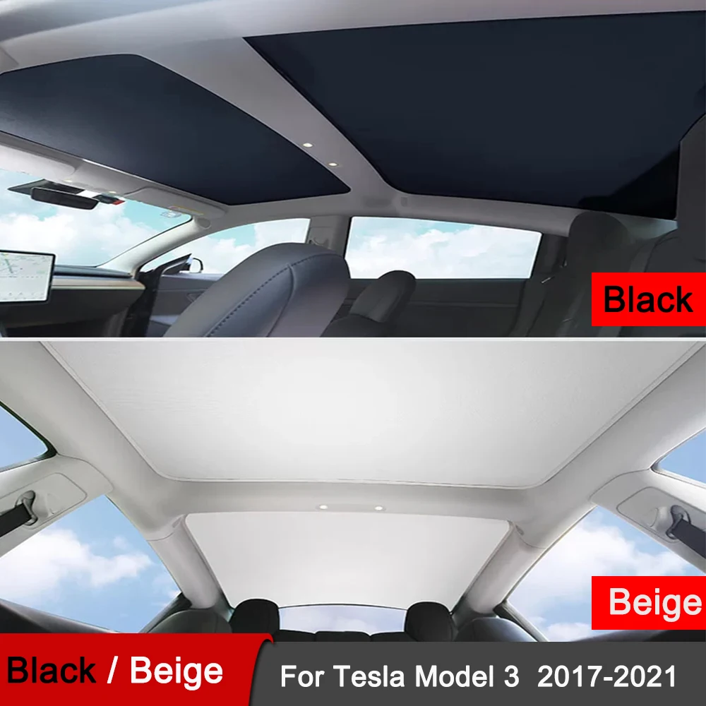 Everything Is Solar Tesla Model 3 Sunroof Shade Accessories Skylight