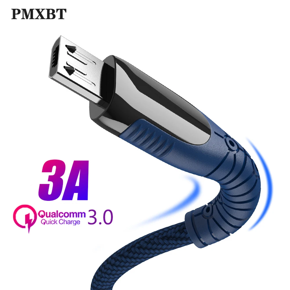 Micro USB кабель QC 3A Быстрая зарядка для Samsung Galaxy S3 S4 S6 S7 Edge A5 A7 J5 J7 2016 Android мобильный