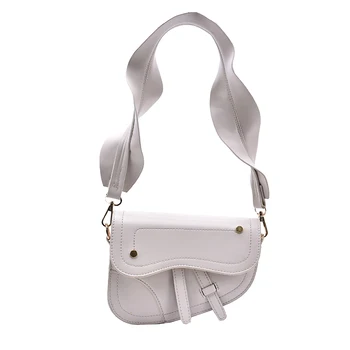 

2020 Autumn & Winter New Arrival Women Bag High Class Pure Color Saddle Bag Simple Korea Lady Shoulder Bag Ins Easy Matching