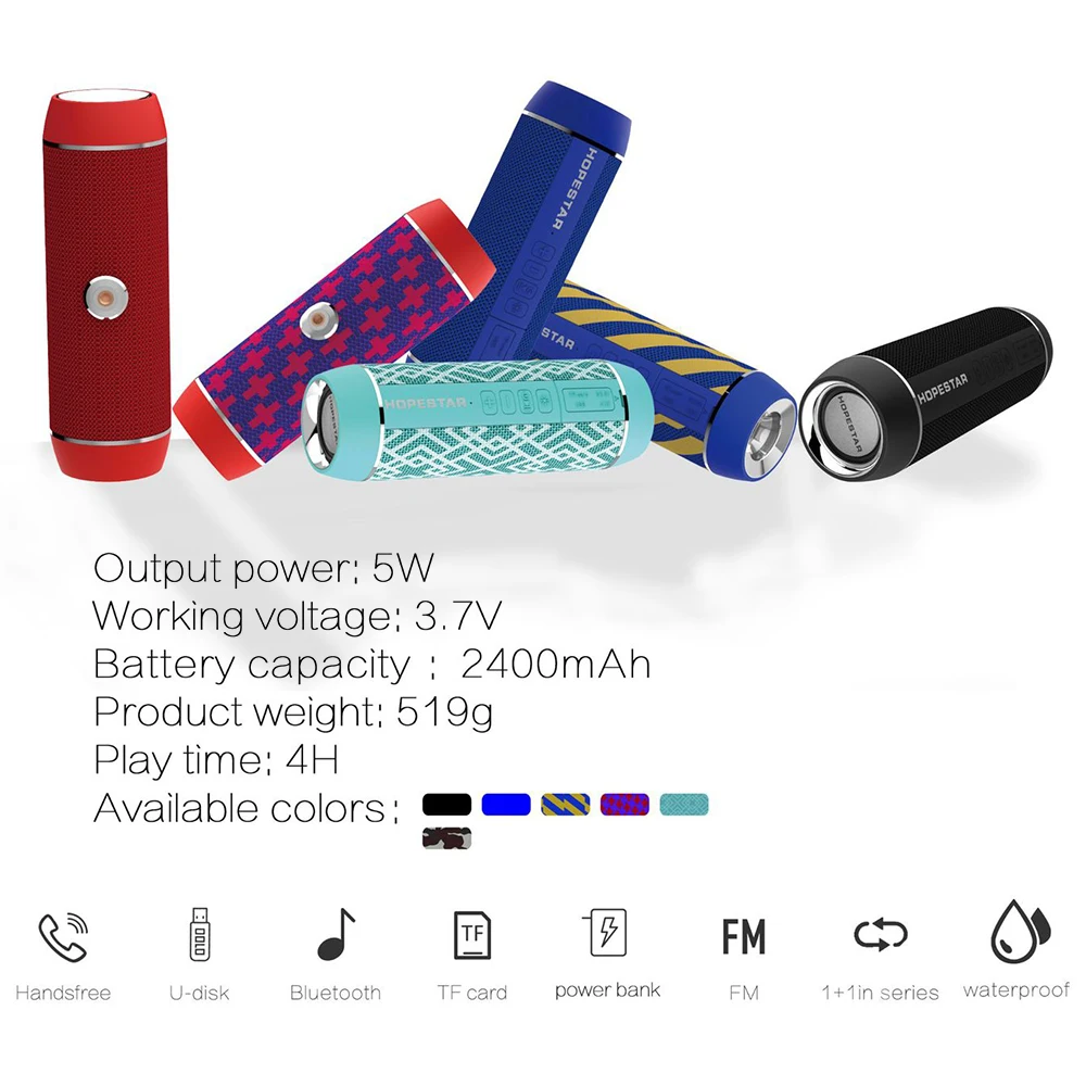 P11 портативный открытый езда Bluetooth динамик с TF/FM/светодиодный/Handfree Fuction для вечеринок/активного отдыха/дома