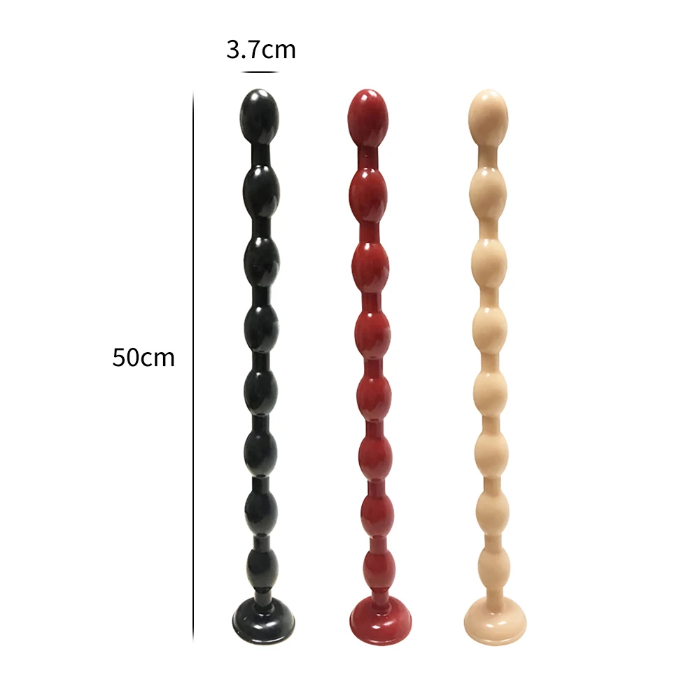 Günstig 50cm Lange Anal Bead Stecker Mit Saugnapf Prostata Massager Anus Dilatator Butt Plug Für Männer Frauen Masturbieren Anal perle Sex Spielzeug