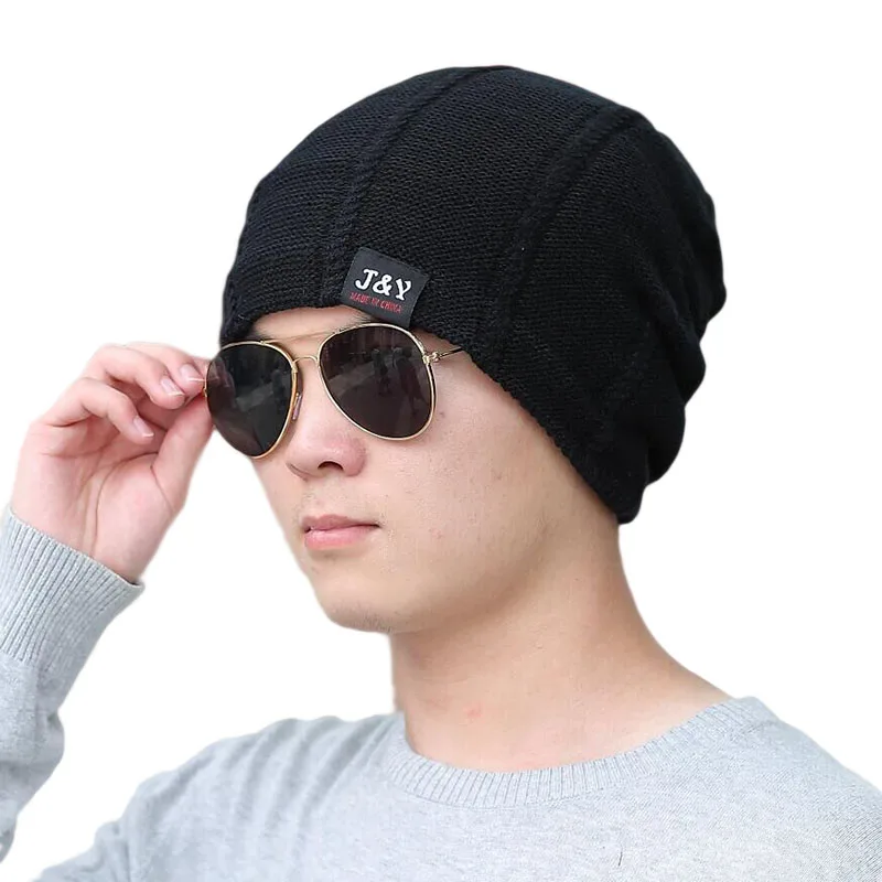 Шапка вязаная зимняя шапка Skullies Beanies мужские шапки Теплые Мешковатые маски Новые модные брендовые зимние шапки для мужчин и женщин вязаная шапка