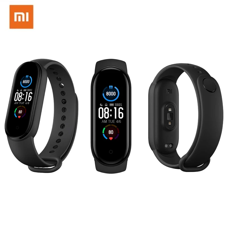 Original Xiaomi Mi Band 5 Smart Bracelet Mi Band 5 Smart band Fitness Tracker AMOLED Screen Sport Waterproof Smart Watch