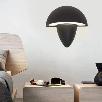 

American Simple Waterproof Balcony Passage Creative Simple Modern Stair Hotel Wall LED Mushroom Wall Lamp