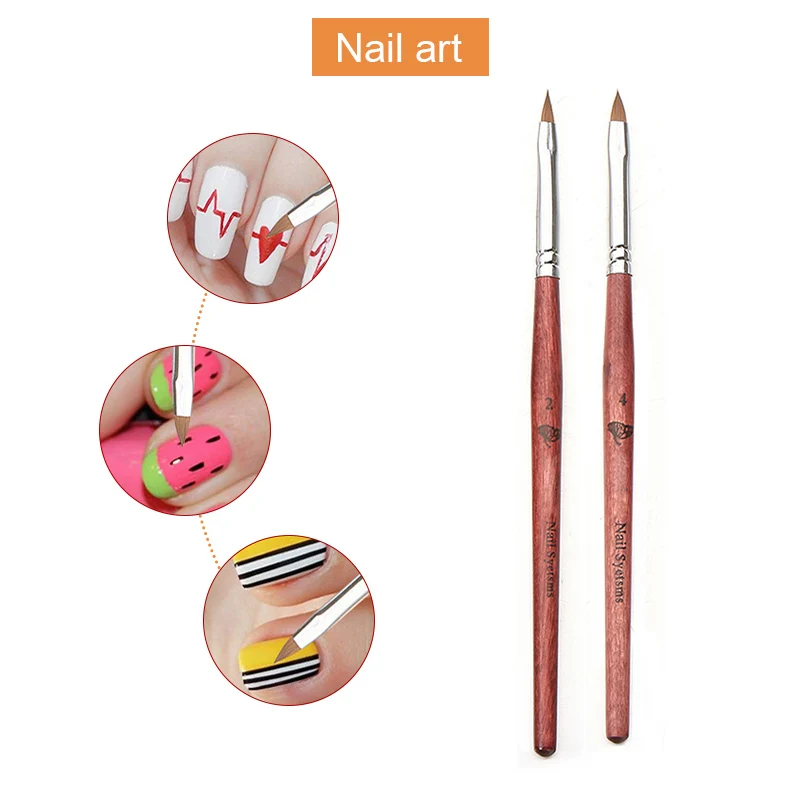 Nail Art Pen Nail Design Crystal Flower Painting Manicure Tool Wooden Handle V9-Drop