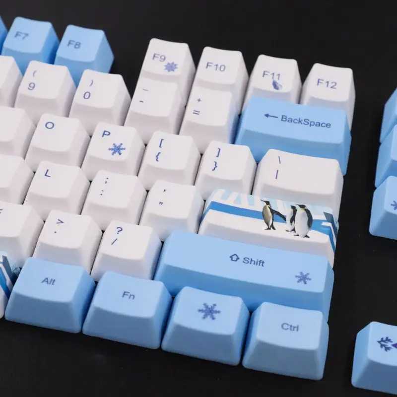 113 Keys Antarctic Penguin OEM PBT Keycaps Mechanical Keyboard Keycaps PBT Dye-Sublimation Keycap Thermal Sublimation 113 Keys Antarctic Penguin OEM PBT Keycaps Mechanical Keyboard Keycaps PBT Dye-Sublimation Keycap Thermal Sublimation