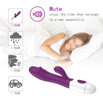 30 Frequency Rabbit Vibrator Dual Vibrating Erotic Anal Vagina Massage Sex Toys Dildo Vibrators For Women G-spot Masturbator 2