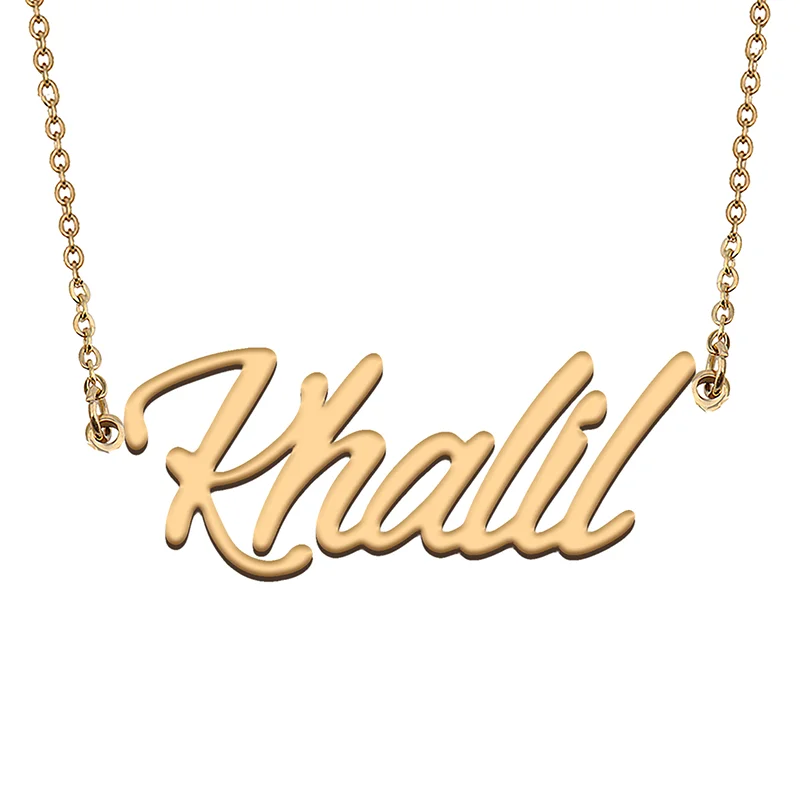 Khalil Custom Name Necklace Customized Pendant Choker Personalized Jewelry Gift for Women Girls Friend Christmas Present