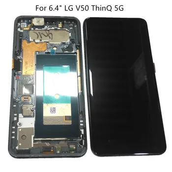 

For 6.4" LG V50 ThinQ 5G LCD Display + Touch Panel Digitizer Assembly For LG V50 Screen Display Replacement Repair Parts +Frame