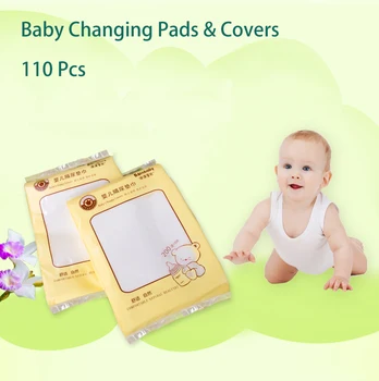 

110pcs Disposable Baby Changing Pads & Covers for Newborn Disposable Baby Diaper Sterile Cotton Baby Toilet Paper Protect Skin