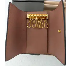 Woxk настоящий модный кожаный бумажник для ключей с 6 пряжками в коробках