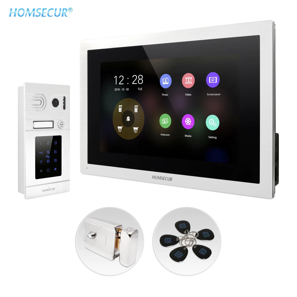 HOMSECUR 4 провода AHD Hands-free видео домофон система с записью и снимком BC071HD-S+ BM114HD-S - Цвет: kit 3