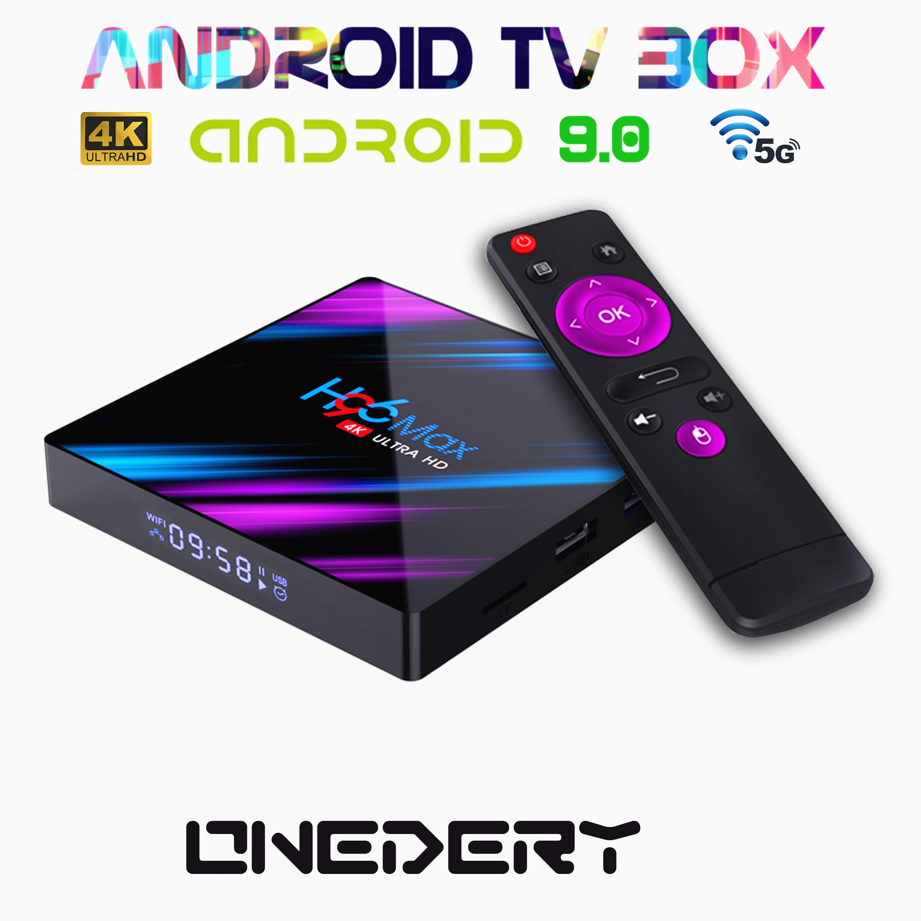 Android 9,0 tv Box 4K Ultra HD медиаплеер Android tv Box Youtube Google Assistant 5G Wif Bluetooth 4,0 Google tv Box 16GB 32GB