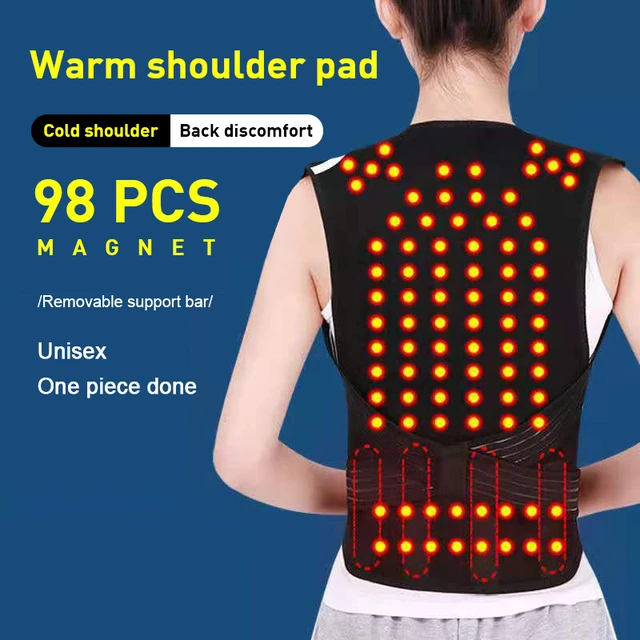 Tourmaline Self-heating Magnetic Therapy Support Belt Shoulder Back And  Neck Massager Spine Lumbar Brace Posture Corrector - AliExpress