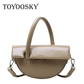 

TOYOOSKY Luxury Women Saddle Bags Designer Handbags Rivet Messenger Bags High Quality PU Leather Wristlet Shoulder Bag Bolsa