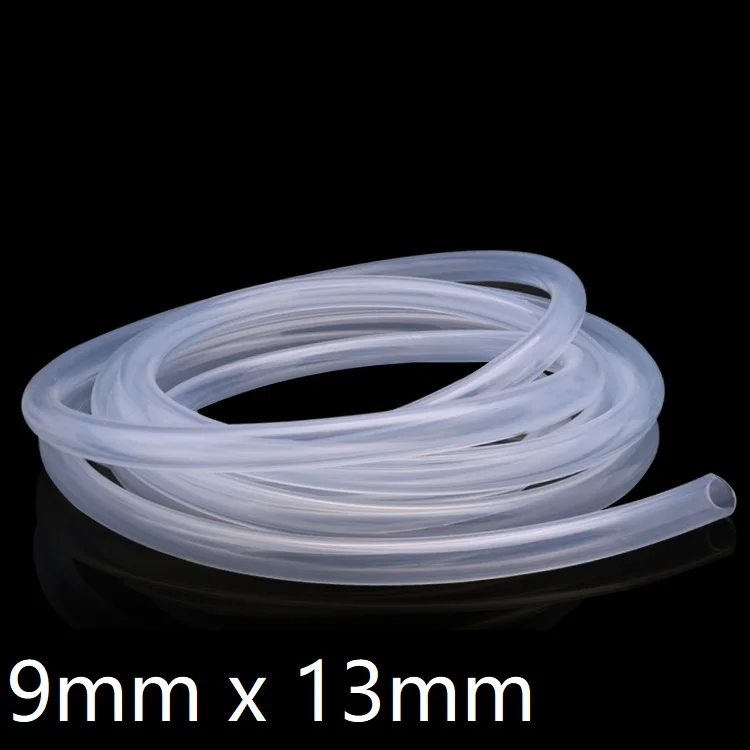 

Transparent Flexible Silicone Tube ID 9mm x 13mm OD Food Grade Non-toxic Drink Water Rubber Hose Milk Beer Soft Pipe Connect