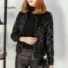 M-5XL, большие размеры, зимние новые женские куртки с пайетками, одежда больших размеров, Женское пальто, осенняя повседневная куртка-бомбер, пальто для женщин
