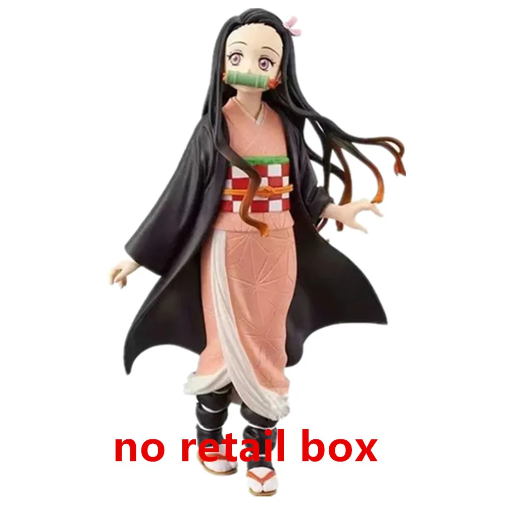 Kimetsu no Yaiba Demon Slayer Zenitsu Nezuko Tanjirou Inosuke ПВХ фигурка аниме Demon Slayer игрушка Brinquedos Фигурки - Цвет: Прозрачный