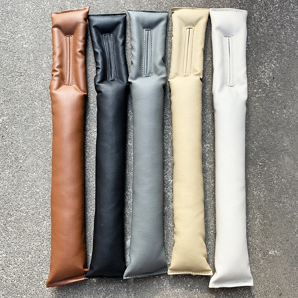 2 uds. De sellos entre asiento y túnel para coche, fundas para asientos de coche de cuero ecológico, sellos para rodillos