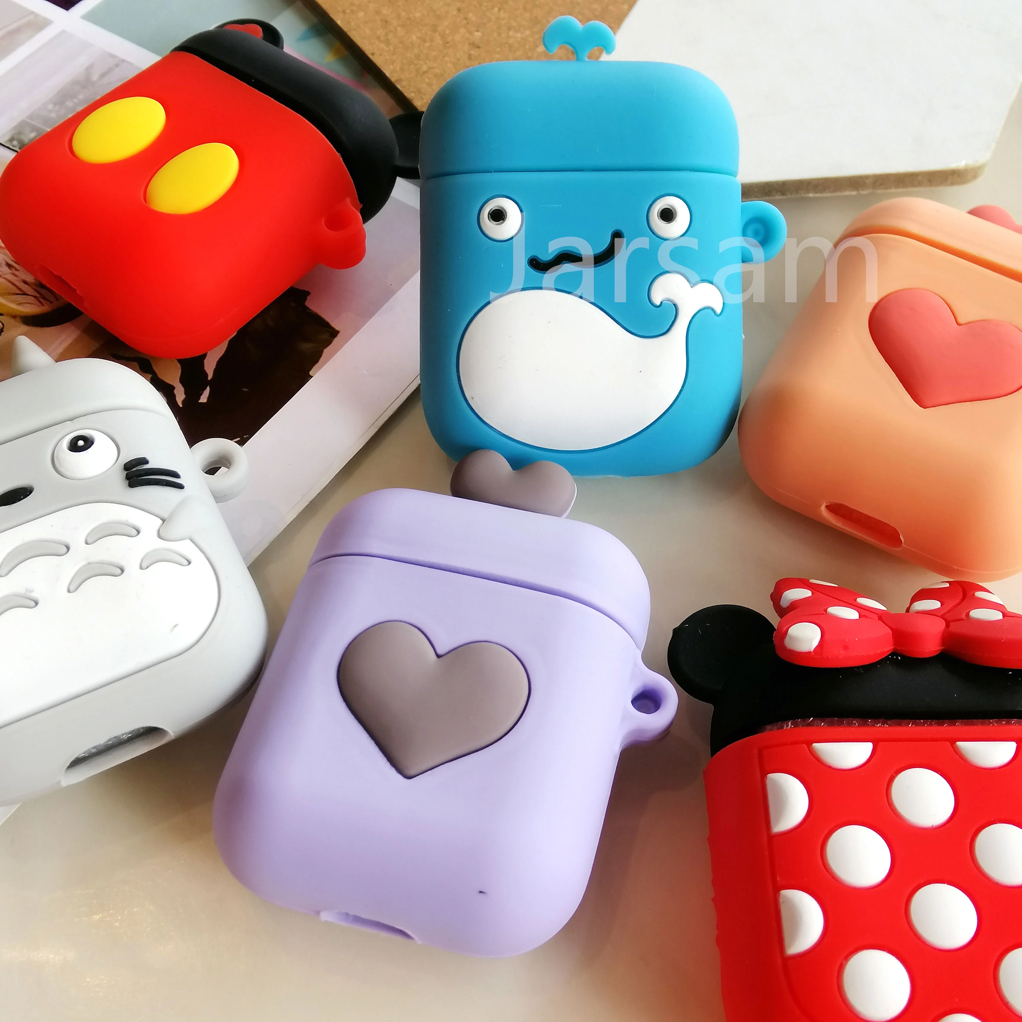 Чехол с мультипликационным принтом для airpod беспроводной чехол наушников Apple AirPods