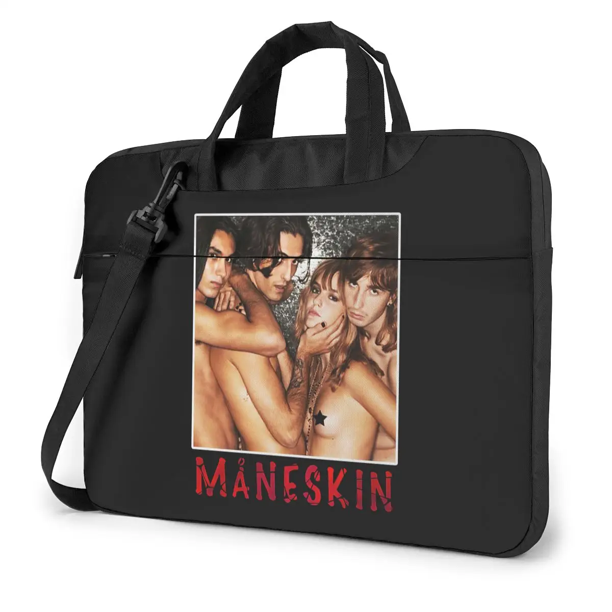 

Maneskin Naked Laptop Bag Case Protective Vintage Computer Bag Bicycle Crossbody Laptop Pouch