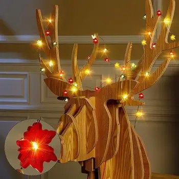 

30LEDs Simulate Maple Leaf with Remote Control for Halloween Room Decor