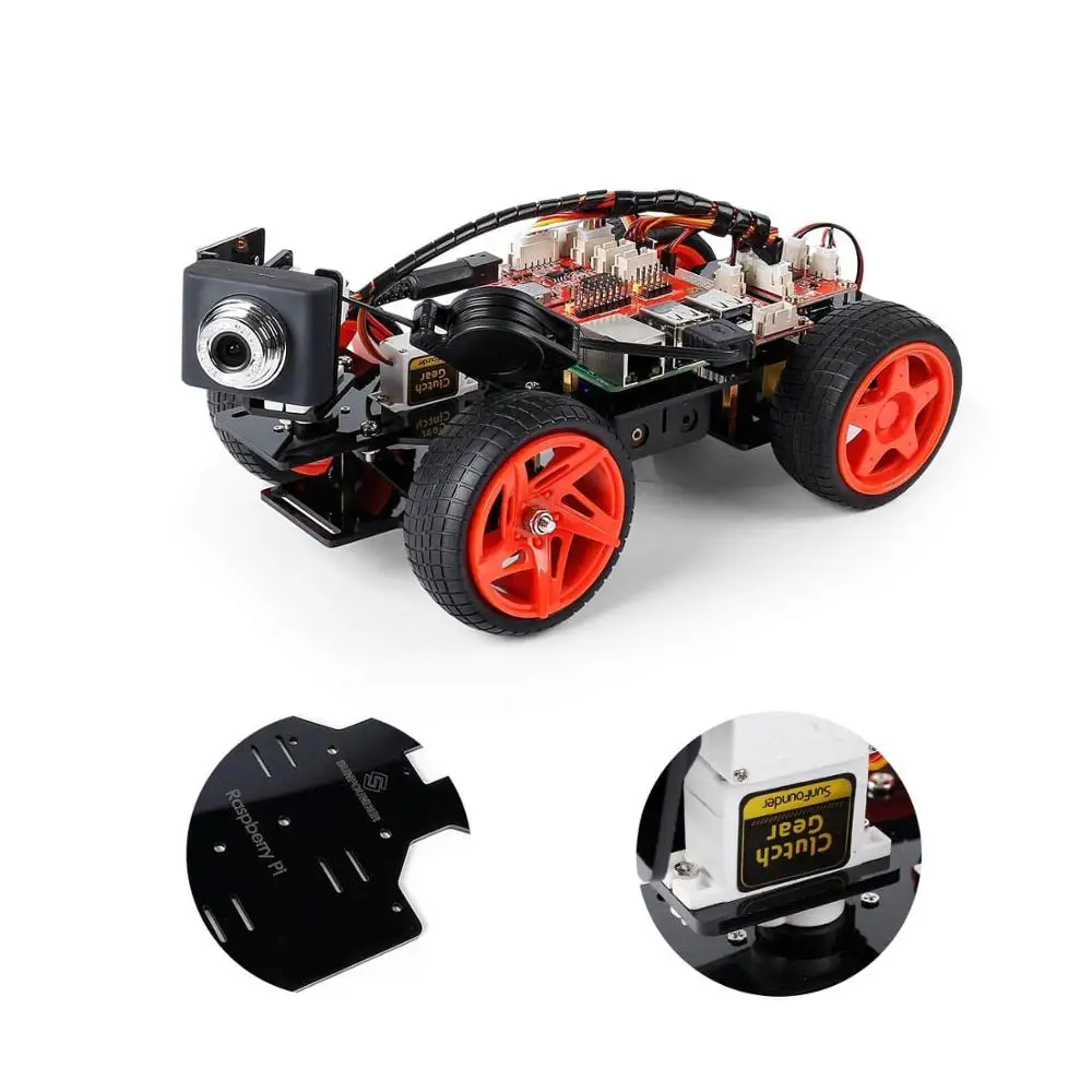  SunFounder App Remote Controlled Robot For Raspberry Pi Model 4B 3B+ B 2B Smart Video Car Kit V2.0  - 32925775486
