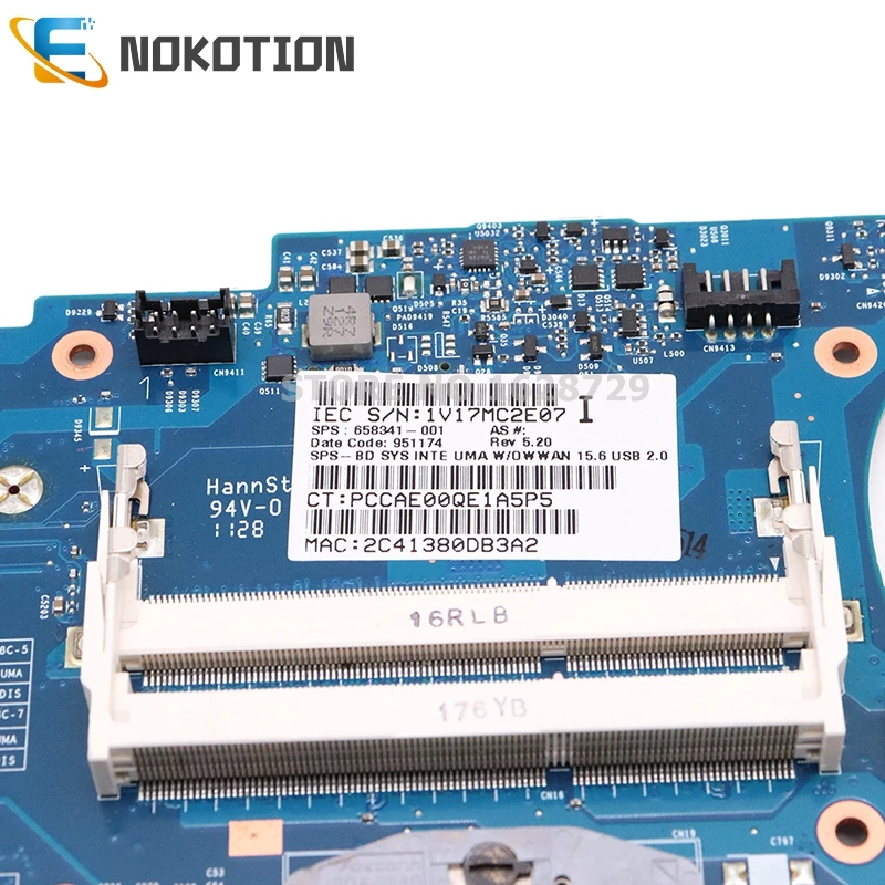 NOKOTION 646246-001 658341-001 для ноутбука hp 4530S 4730S Motherbopard HM65 UMA HD DDR3 полный тест