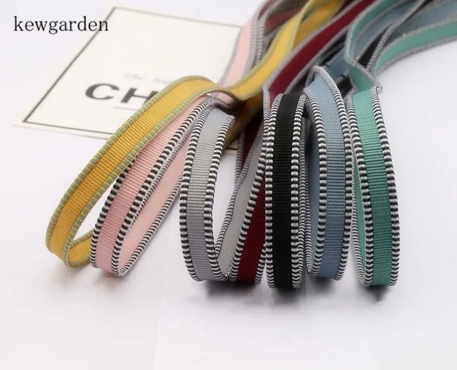 Kewgarden 10 мм полосатые корсажные ленты Женская лента с бантом DIY аксессуары для