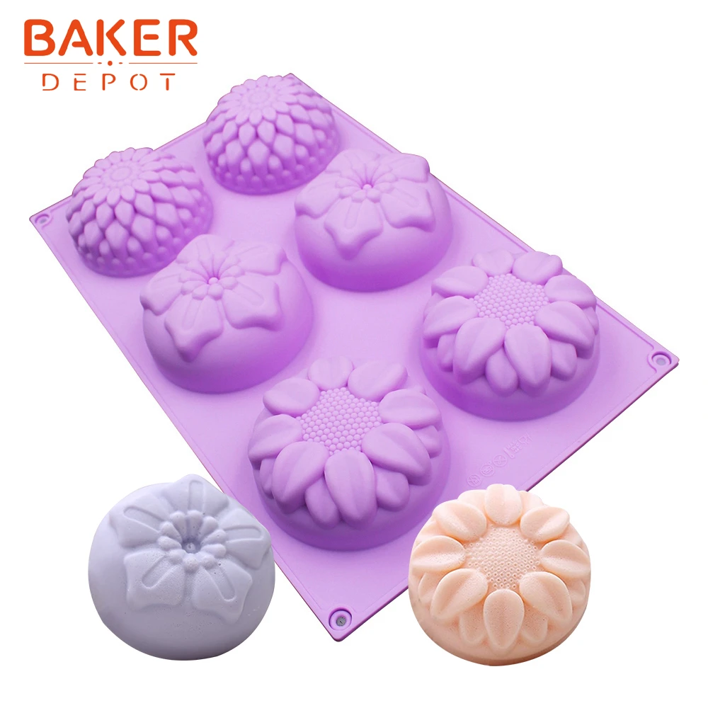 BAKER DEPOT силиконовый инструмент для выпечки торта в форме розы Форма желе пудинга