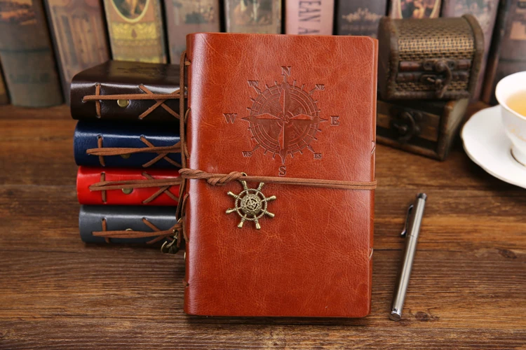 Винтажный пиратский дневник А5, записная книжка с записью, Обложка из искусственной кожи, Filofax, записная книжка для школы, корейские канцелярские принадлежности orTraveler