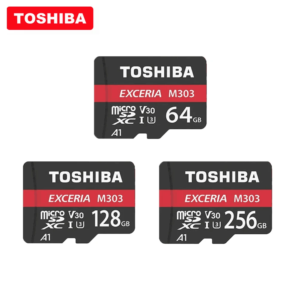 TOSHIBA EXCERIA M303 micro sd карта 64 Гб 256 ГБ 128 U3 класс 10 4K UltraHD V30 флэш памяти 98 МБ/с./с A1 SDXC UHS I TF