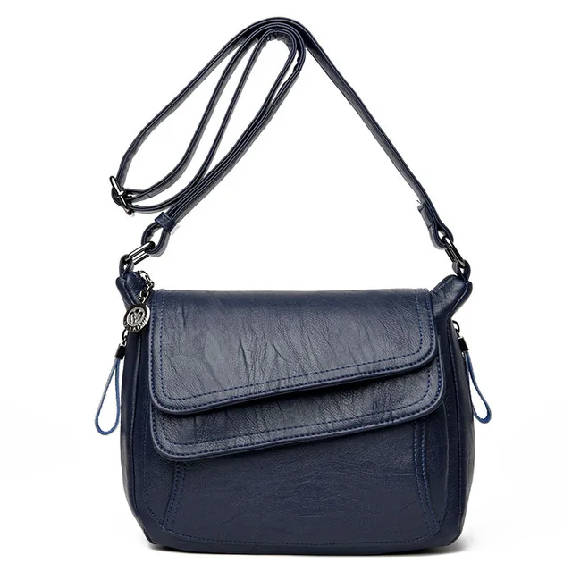 8 цветов, женские сумки через плечо для женщин, кожа, роскошные сумки, женские сумки, дизайнерские сумки - Цвет: Blue