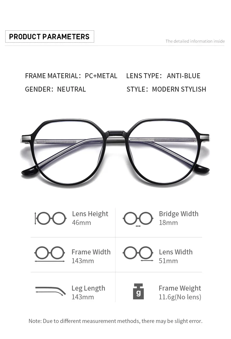 blue light lenses WIHODA Unisex Big Size Round Frame TR90 Anti Blue Ray Glasses, Blue Ray Blocking for Computer Glass,Suit for Myopia Frames A0614 glasses to protect eyes from screen