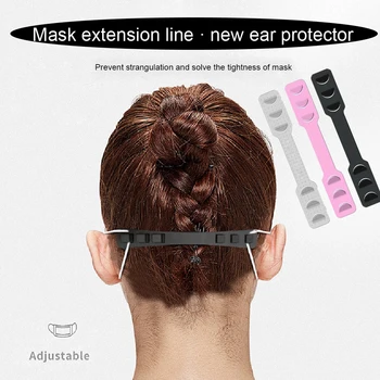 

4pcs Non Slip Fixing Buckle Face Mask Ear Hooks Adjustable Levels Band Extension Accessories Doctor Nurse Universal Flexible